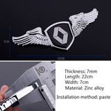 Renault Metal Wings Car Front Emblem Badge Sticker Decal