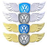 Volkswagen Logo Metal Wings Car Front Hood Bonnet Center Sticker Emblem