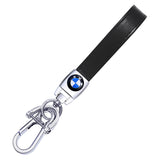 BMW Logo PU Leather Metal Car Keychain Keyring