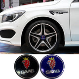 4pcs/set 56mm SAAB Car Wheel Center Hub Sticker Decal