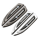 2pcs Volvo RDesign Logo Metal Car Side Fender Emblem Sticker Decal