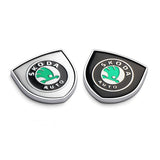 2pcs 39x39mm Skoda Shield Metal Car Window Sticker Emblem Badge Decal