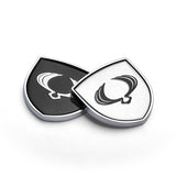 2pcs 39x39mm Ssang Yong Shield Metal Car Window Sticker Emblem Badge Decal