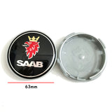 4pcs/set 63mm SAAB ABS Car Wheel Hub Center Caps Covers