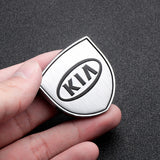 2pcs 39x39mm KIA Shield Metal Car Window Sticker Emblem Badge Decal