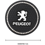 2PCS Peugeot Diamond Car Water Coaster Cup Mat