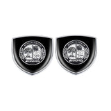 2pcs 39x39mm Mercedes Benz AMG Apple Tree Shield Metal Car Window Sticker Emblem Badge Decal