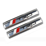 2pcs Toyota TRD Metal Car Sticker Emblem Badge Decal Decoration