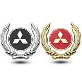 Mitsubishi Wheat Metal Car Window Sticker Emblem Badge Decal