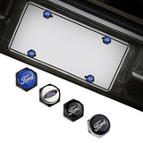 4pcs/set Ford Logo Stainless Steel Car License Plate Bolts