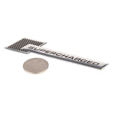 10.9x2.7cm Audi Supercharged Logo Aluminum Alloy Car Body Sticker Nameplate Rear Emblem Badge Decal