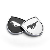 2pcs 39x39mm Ford Mustang Shield Metal Car Window Sticker Emblem Badge Decal