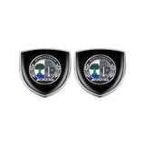 2pcs 39x39mm Mercedes Benz AMG Apple Tree Shield Metal Car Window Sticker Emblem Badge Decal