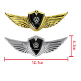 Volkswagen Logo 3D Metal Wing Car Emblem Sticker Badge Decal