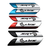 2pcs Dodge SRT Metal Car Side Fender Sticker Emblem Badge Decal