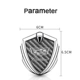 Cadillac Shield Carbon Fiber Car Side Window Sticker Emblem Badge Decal