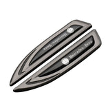 2pcs Mercedes Benz AMG Logo Metal Car Fender Side Sticker Decal Emblem Badge