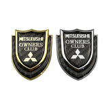 Mitsubishi Shield Carbon Fiber Car Rear Sticker Window Emblem Badge Decal