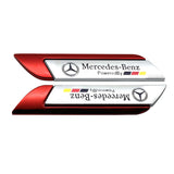 2pcs Mercedes Benz AMG Logo Metal Car Side Sticker Emblem Badge Decal Auto Body Decoration