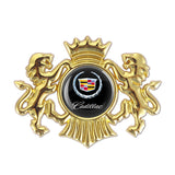 Cadillac Double Lion Metal Car Rear Sticker Auto Window Emblem Badge Decal