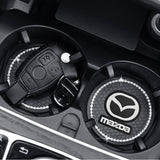 2PCS Mazda Diamond Car Water Coaster Cup Mat