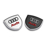 2pcs 39x39mm Audi Sline Shield Metal Car Window Sticker Emblem Badge Decal