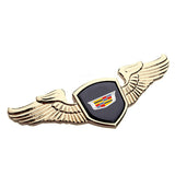 Cadillac Angle Wings Metal Car Front Hood Bonnet Sticker Emblem Badge