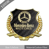 Mercedes Benz Metal Car Rear Sticker Auto Window Carbon Fiber Shield Emblem Badge Decal