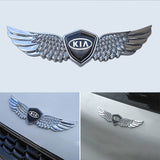 KIA Metal Wings Car Front Sticker Emblem Badge Decal