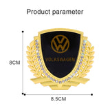 VW Metal Diamond Car Rear Sticker Trunk Emblem Badge Decal