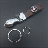 Buick Leopard PU Leather Car Keychain Key Ring Pendant