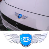 KIA Logo Metal Wings Car Front Hood Bonnet Center Sticker Emblem