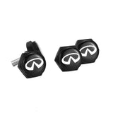 4pcs/set Infiniti Logo Stainless Steel Car License Plate Bolts