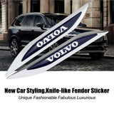 2pcs Volvo Logo Metal Car Sider Fender Sticker Emblem Badge