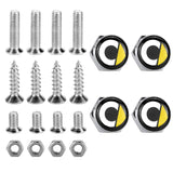 4pcs/set Mercedes Benz AMG Brabus Smart Logo Stainless Steel Car License Plate Bolts