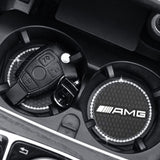 2PCS Mercedes Benz AMG Diamond Car Water Coaster Cup Mat