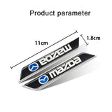 2pcs Mazda Logo Car Fender Side Sticker Decal Emblem Badge