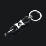 Lincoln Logo Braided Rope Car Keychain Keyring