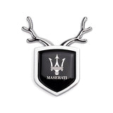 Maserati ABS Deer Car Rear Sticker Shield Trunk Emblem Badge Decal
