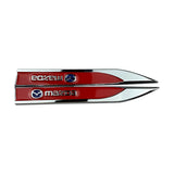 2pcs Mazda MS Mazdaspeed Logo Metal Car Side Fender Sticker Emblem Badge Decal Decoration