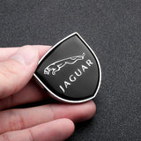 2pcs 39x39mm Jaguar Shield Metal Car Window Sticker Emblem Badge Decal