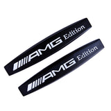 2pcs Mercedes Benz AMG Brabus Lorinser Elegance Avantgarde Logo Metal Car Fender Side Badge Decal Rear Emblem Sticker