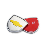 2pcs 39x39mm Chevrolet Shield Metal Car Window Sticker Emblem Badge Decal