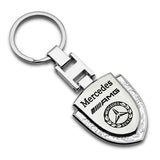 Mercedes Benz Logo Shield-shaped Metal Car Keychain