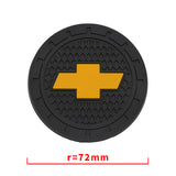 2pcs/set Chevrolet Logo PVC Waterproof Car Water Coaster
