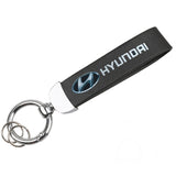 Hyundai PU Leather Car Logo Keychain