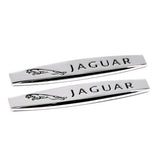 2pcs Jaguar Metal Car Fender Side Badge Decal Rear Emblem Sticker