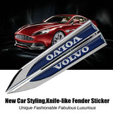 2pcs/set Volvo Metal Car Fender Side Sticker Emblem Badge Decal