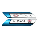 2pcs Volkswagen GTI Rline Logo Metal Car Side Sticker Emblem Badge Decal Auto Body Decoration