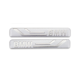8.5x1.2cm 2PCS BMW Logo Aluminum Alloy Car Body Sticker Nameplate Rear Emblem Badge Decal